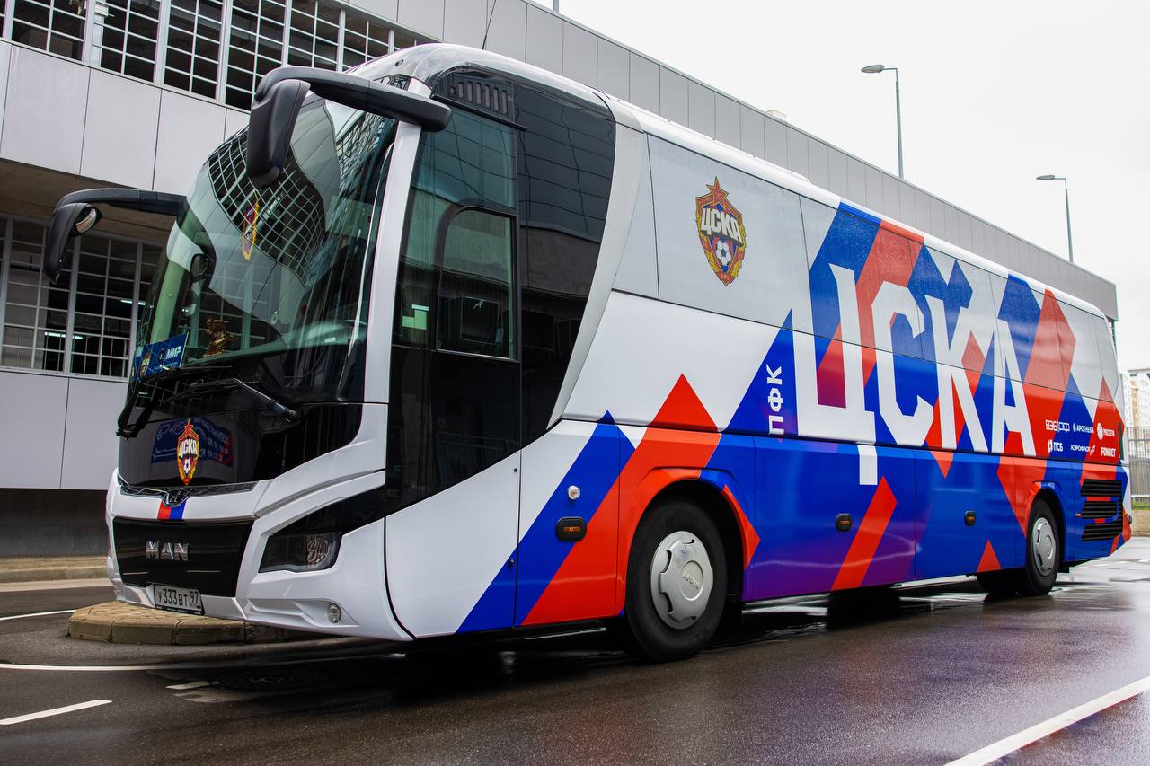 ЦСКА показал новый дизайн клубного автобуса